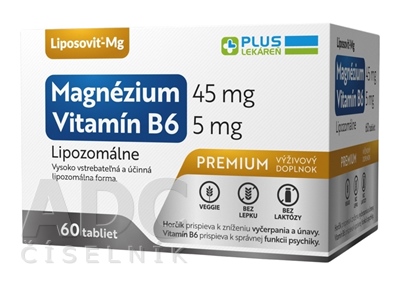 Zaradenie PLUS LEKÁREŇ Lipozomálne magnézium vitamín B6 do ADC